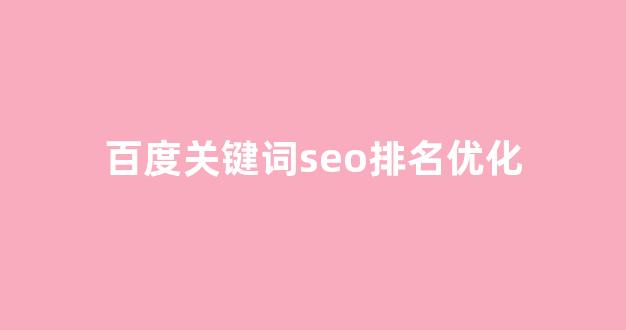 搜索引擎优化seo